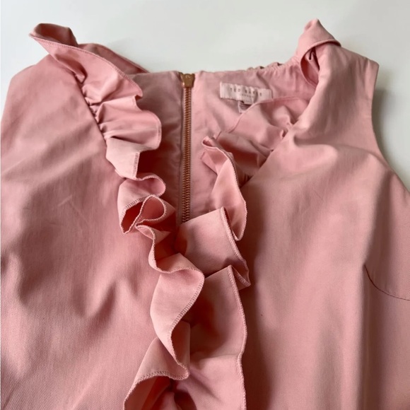 Ted Baker Dress Womens 3 Medium Pink Ruffled Prom Party Wedding Guest Occasion - Picture 4 of 11